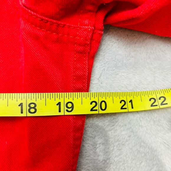 Vintage The Territory Ahead Jacket Womens M Red Denim Jean Button Front Western - Picture 6 of 7